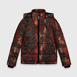 Куртка зимняя для мальчика Кожа змея, цвет: 3D-светло-серый