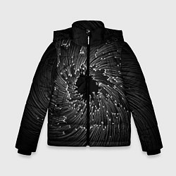Куртка зимняя для мальчика Абстракция черная дыра, цвет: 3D-черный