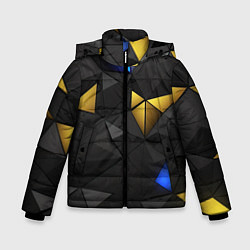 Зимняя куртка для мальчика Black yellow geometry