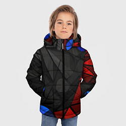 Куртка зимняя для мальчика Black blue red elements, цвет: 3D-красный — фото 2