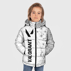 Куртка зимняя для мальчика Valorant glitch на светлом фоне: по-вертикали, цвет: 3D-черный — фото 2