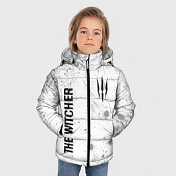 Куртка зимняя для мальчика The Witcher glitch на светлом фоне: надпись, симво, цвет: 3D-черный — фото 2
