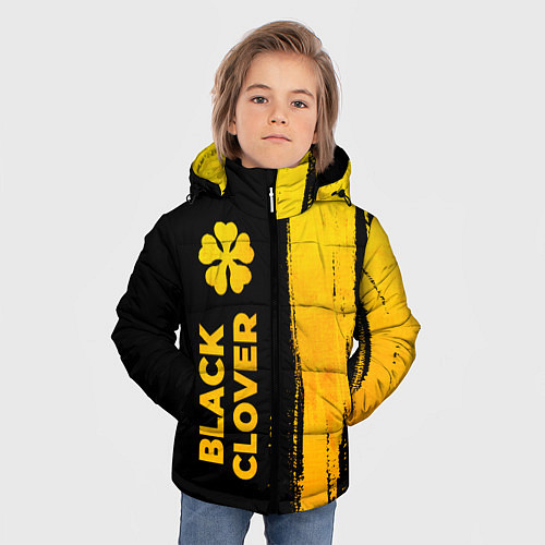 Зимняя куртка для мальчика Black Clover - gold gradient: по-вертикали / 3D-Черный – фото 3