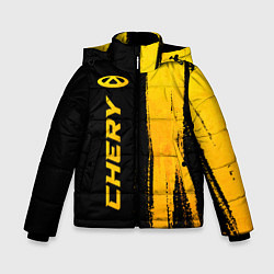 Куртка зимняя для мальчика Chery - gold gradient: по-вертикали, цвет: 3D-черный