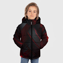 Куртка зимняя для мальчика Красная бесконечность, цвет: 3D-красный — фото 2