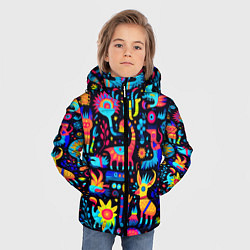 Куртка зимняя для мальчика Космические веселые монстрики, цвет: 3D-светло-серый — фото 2