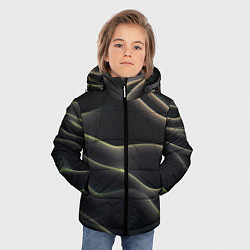 Куртка зимняя для мальчика Объемная темная текстура, цвет: 3D-черный — фото 2