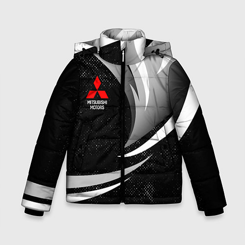 Зимняя куртка для мальчика Митсубиси - строгие оттенки / 3D-Светло-серый – фото 1