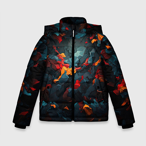Зимняя куртка для мальчика Мрачный камуфляж / 3D-Светло-серый – фото 1