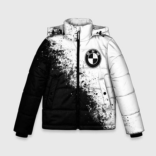 Зимняя куртка для мальчика BMW - black and white / 3D-Светло-серый – фото 1