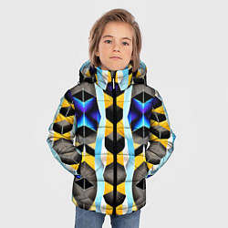 Куртка зимняя для мальчика Vanguard geometric pattern - neural network, цвет: 3D-светло-серый — фото 2