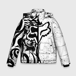 Зимняя куртка для мальчика Fox motocross - белый дракон