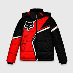 Куртка зимняя для мальчика Fox мотокросс - красный, цвет: 3D-красный