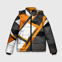 Куртка зимняя для мальчика Абстрактный полигональный узор Asiimov, цвет: 3D-черный