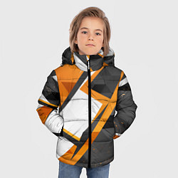 Куртка зимняя для мальчика Абстрактный полигональный узор Asiimov, цвет: 3D-черный — фото 2