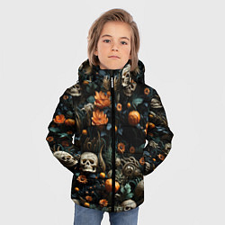 Куртка зимняя для мальчика Мистер Череп, цвет: 3D-светло-серый — фото 2