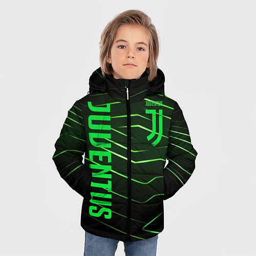 Зимняя куртка для мальчика Juventus 2 green logo / 3D-Светло-серый – фото 3