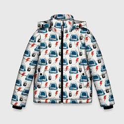 Зимняя куртка для мальчика Майор том космический узор