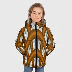Куртка зимняя для мальчика Деревянные своды, цвет: 3D-черный — фото 2