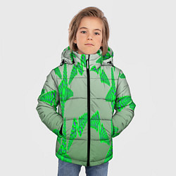 Куртка зимняя для мальчика Растительный паттерн, цвет: 3D-черный — фото 2