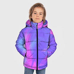 Куртка зимняя для мальчика Сиреневая абстракция, цвет: 3D-светло-серый — фото 2