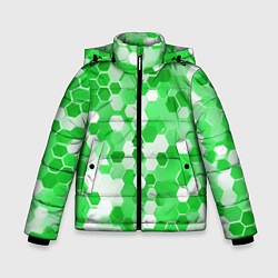 Зимняя куртка для мальчика Кибер Hexagon Зелёный