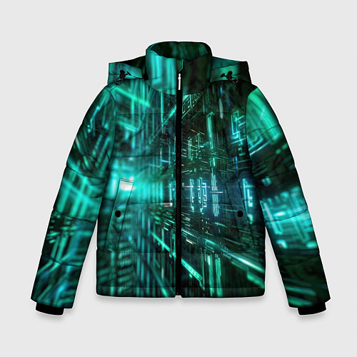 Зимняя куртка для мальчика Цифровой паттерн / 3D-Светло-серый – фото 1