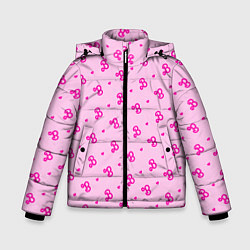Зимняя куртка для мальчика Розовый паттерн - Барби и сердечки