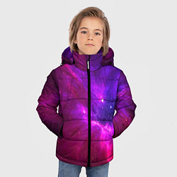 Куртка зимняя для мальчика Бескрайнее космическое пространство - галактика, цвет: 3D-светло-серый — фото 2