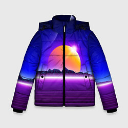 Зимняя куртка для мальчика Mountains - sun - space - vaporwave