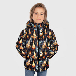 Куртка зимняя для мальчика Акварельные приведения, цвет: 3D-черный — фото 2