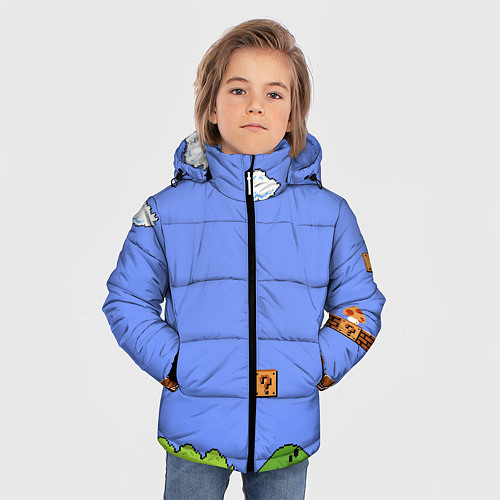 Зимняя куртка для мальчика Первый уровень Марио / 3D-Черный – фото 3