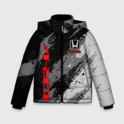 Куртка зимняя для мальчика Honda cr-v - Монохром, цвет: 3D-светло-серый