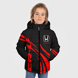 Куртка зимняя для мальчика Honda CR-V - красный и карбон, цвет: 3D-светло-серый — фото 2