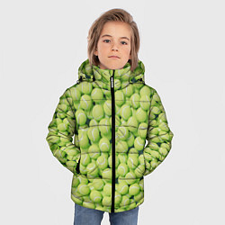 Куртка зимняя для мальчика Узор из теннисных мячей, цвет: 3D-красный — фото 2