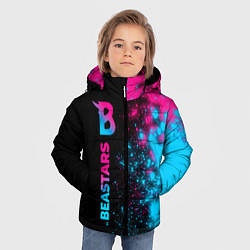 Куртка зимняя для мальчика Beastars - neon gradient: по-вертикали, цвет: 3D-черный — фото 2