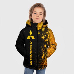Куртка зимняя для мальчика Mitsubishi - gold gradient: по-вертикали, цвет: 3D-черный — фото 2