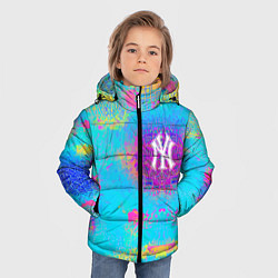 Куртка зимняя для мальчика New York Yankees - baseball team - logo, цвет: 3D-черный — фото 2