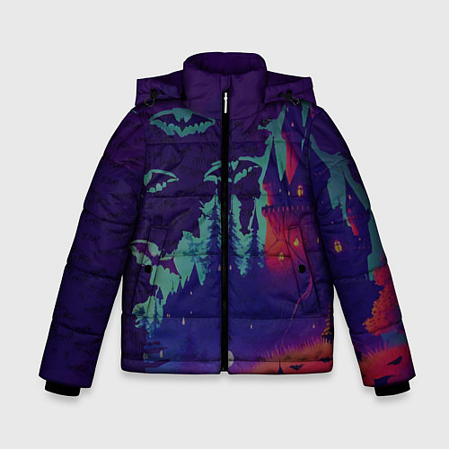 Зимняя куртка для мальчика Дом с загадочной репутацией / 3D-Светло-серый – фото 1