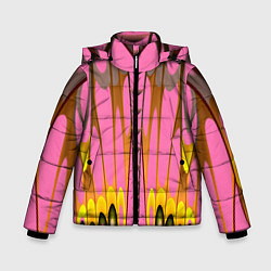 Зимняя куртка для мальчика Розовый бабочкин мотив