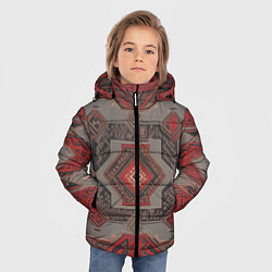 Куртка зимняя для мальчика Ковер в красных тонах, цвет: 3D-светло-серый — фото 2