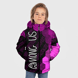 Куртка зимняя для мальчика Among Us pro gaming: по-вертикали, цвет: 3D-черный — фото 2