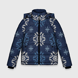 Зимняя куртка для мальчика Снежинки спицами - узоры зимы