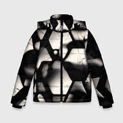 Куртка зимняя для мальчика Зеркальные блики, цвет: 3D-черный