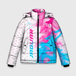 Куртка зимняя для мальчика Jaguar neon gradient style: по-вертикали, цвет: 3D-черный