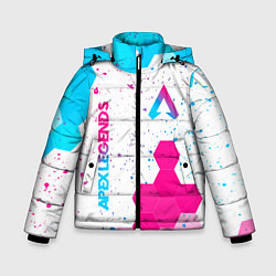 Зимняя куртка для мальчика Apex Legends neon gradient style вертикально