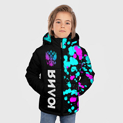 Куртка зимняя для мальчика Юлия и неоновый герб России: по-вертикали, цвет: 3D-черный — фото 2