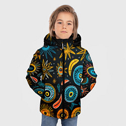 Куртка зимняя для мальчика Африканский узор - нейросеть, цвет: 3D-черный — фото 2