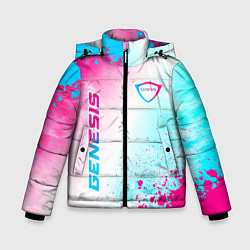 Зимняя куртка для мальчика Genesis neon gradient style вертикально