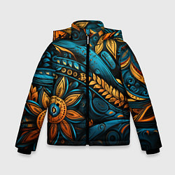 Зимняя куртка для мальчика Узор с растительными элементами